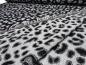 Preview: Stoff Jacquard Leoparden Design Doubleface schwarz ecrú Jackenstoff Kleiderstoff Kostümstoff Wollstoff
