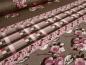 Preview: Stoff Viskose Jersey Panel Stoffpanel mit Blumen Design 71 cm Rapportdruck braun bordeaux altrosa beige bunt Kleiderstoff