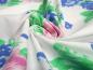 Preview: Stoff Baumwolle Stretch Popelin Rosen Design weiss blau grün rosa bedruckt Blusenstoff Kleiderstoff