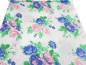Preview: Stoff Baumwolle Stretch Popelin Rosen Design weiss blau grün rosa bedruckt Blusenstoff Kleiderstoff