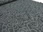 Preview: Stoff Feinstrick Jacquard Strickstoff mit geometrischen Muster grau schwarz Kleiderstoff