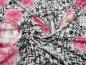 Preview: Stoff Viskose Jersey Blumen Rosen Abstrakt Design rosa grau weiß schwarz gelb Kleiderstoff