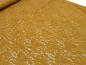 Preview: Stoff Bi-Stretch Spitze Spitzenstoff mit Blumenmuster curry ocker Kleiderstoff