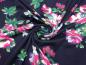 Preview: Viskose Elastik Jersey Blumen Design marine-blau pink grün bunt Kleiderstoff Kinderstoff