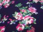 Preview: Viskose Elastik Jersey Blumen Design marine-blau pink grün bunt Kleiderstoff Kinderstoff