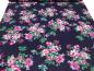 Preview: Viskose Elastik Jersey Blumen Design marine-blau pink grün bunt Kleiderstoff Kinderstoff