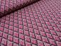 Preview: Stoff Viskose Lurex Glitzer Jersey retro Rauten Design pink lila weiß silber Kleiderstoff