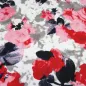 Preview: Stoff Baumwolle Stretch mit Rosen Blumenmuster Design weiß rot rosa grau schwarz bunt Kleiderstoff Hosenstoff Kostümstoff