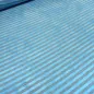 Preview: Fabric cotton jersey with 9 mm batik stripes design gray turquoise-blue striped dress fabric children's fabric