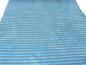 Preview: Fabric cotton jersey with 9 mm batik stripes design gray turquoise-blue striped dress fabric children's fabric