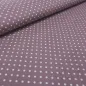 Preview: Fabric 100% cotton poplin with 3 mm dots dots design lilac berry white dress fabric blouse fabric decoration fabric