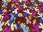 Preview: Stoff Microfleece Wellnessfleece mit Vögel Herzen Blumen Design braun pink blau weiß bunt Kinderstoff Dekostoff Kleiderstoff
