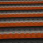 Preview: Fabric jacquard jersey stripes rust taupé gray black striped smocked dress fabric