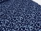 Preview: Stoff Baumwolle Stretch Satin mit Abstrakt Design hellblau weiß Kleiderstoff Hosenstoff Kostümstoff