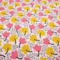 Preview: Fabric modal jersey with floral pattern design pale pink pink yellow black dress fabric children's fabric