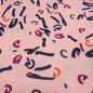 Preview: Fabric modal jersey with abstract graphic design pink blue fuchsia dress fabric children's fabric