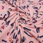 Preview: Fabric modal jersey with abstract graphic design pink blue fuchsia dress fabric children's fabric