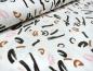Preview: Stoff Modal Jersey Tupfen Abstrakt Geometrische Muster Design weiss rosa braun schwarz Kleiderstoff Kinderstoff