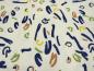 Preview: Stoff Modal Jersey Tupfen Abstrakt Geometrische Muster Design sand blau grün gelb braun Kleiderstoff Kinderstoff
