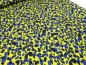 Preview: Fabric modal jersey with polka dots spots design yellow royal blue navy dress fabric children's fabric