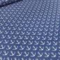 Preview: Fabric Cotton French terry sweatshirt fabric with nautical anchor design blue white children's fabric dress fabric