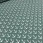 Preview: Stoff Baumwolle French Terry Sweatshirtstoff mit maritimen Anker Design grün altgrün weiß Kinderstoff Kleiderstoff