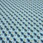Preview: Stoff 100% Baumwolle Popeline mit Tropfen Design türkis blau weiß senf bunt Kleiderstoff Kinderstoff Dekostoff