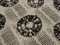 Preview: Stoff Baumwolle Baumwollstoff mit Ornamente Kreise Design natur schwarz Kleiderstoff Dekostoff!