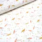 Preview: Stoff 100% Baumwolle Popeline Blätter Punkte Pünktchen Design weiß rot orange curry gelb grün bunt Kleiderstoff Kinderstoff Dekostoff