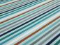 Preview: Stoff Baumwolle Jersey mit 5 mm Streifen Design grün türkis blau braun grau weiß bunt gestreift Kleiderstoff Kinderstoff