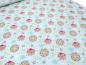 Preview: Stoff Baumwolle Popeline mit Blumen Blüten Design türkis mint pink curry weiß Blusenstoff Kleiderstoff Dekostoff