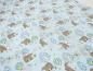 Preview: Fabric cotton poplin with bear trees design light blue brown green colorful children's fabric dress fabric blouse fabric decoration fabric