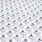 Preview: Stoff 100% Baumwolle Popeline mit Schiffe Wellen Design weiß marine blau Kleiderstoff Blusenstoff Dekostoff