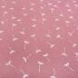 Preview: Stoff 100% Baumwolle Musselin Double Gauze Pusteblume Design rosa weiß Blusenstoff Spucktuch Kinderstoff