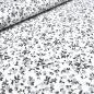 Preview: Fabric cotton poplin with scattered flowers flowers tendrils design white black gray blouse fabric dress fabric decorative fabric