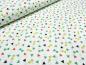Preview: Fabric cotton poplin with geometric pattern triangles design white green kiwi red black blouse fabric dress fabric decoration fabric