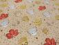 Preview: Stoff Baumwolle Popeline mit Eicheln Blätter Laub Herbst Design beige braun rost grau bunt Blusenstoff Kleiderstoff Kinderstoff Dekostoff