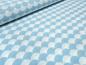 Preview: Stoff 100% Baumwolle Popeline grafischen Muster Schuppen Design blau weiß Kleiderstoff Kinderstoff Dekostoff