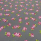 Preview: Fabric cotton poplin roses flowers design gray pink white blouse fabric dress fabric decoration fabric