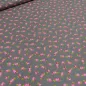 Preview: Fabric cotton poplin roses flowers design gray pink white blouse fabric dress fabric decoration fabric