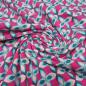 Preview: Stoff Baumwolle Jersey retro vintage Blumenmuster Design pink petrol mint nude Kinderstoff Kleiderstoff