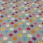 Preview: Fabric cotton jersey circles dots trees design taupé curry orange red blue colorful children's fabric dress fabric