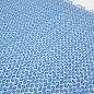 Preview: Stoff Baumwolle Popeline Tante Ema mit Ornamente Tropfen Design weiß blau hellblau Kleiderstoff Blusenstoff Kinderstoff