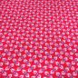 Preview: Stoff Baumwolle Popeline mit retro Blumenmuster Design rot rosa weiß blau Kleiderstoff Kinderstoff Dekostoff