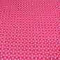 Preview: Stoff Baumwolle Popeline mit retro Blumenmuster Design rot rosa weiß blau Kleiderstoff Kinderstoff Dekostoff