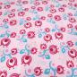 Preview: Stoff Baumwolle Popeline Tante Ema Tulpen Blumenmuster Design rosa pink türkis weiß Kleiderstoff Blusenstoff Kinderstoff Dekostoff