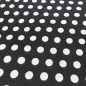 Preview: Stoff 100% Baumwolle Popeline mit 9 mm Punkte Pünktchen Design schwarz weiß Kleiderstoff Blusenstoff Dekostoff