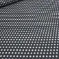 Preview: Stoff 100% Baumwolle Popeline mit 9 mm Punkte Pünktchen Design schwarz weiß Kleiderstoff Blusenstoff Dekostoff