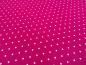 Preview: Stoff Viskose Jersey mit 2 mm Punkte Pünktchen Design pink weiß Kleiderstoff Kinderstoff
