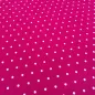 Preview: Stoff Viskose Jersey mit 2 mm Punkte Pünktchen Design pink weiß Kleiderstoff Kinderstoff